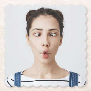 Posavasos De Papel Sube tu selfie de cara divertida