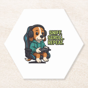 Posavasos De Papel Sudadera con capucha de dibujos animados de beagle