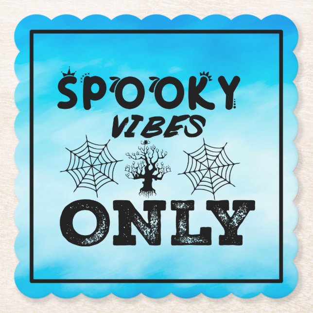 Posavasos De Papel Sudadera con capucha Spooky Vibes Only-67293 (Anverso)