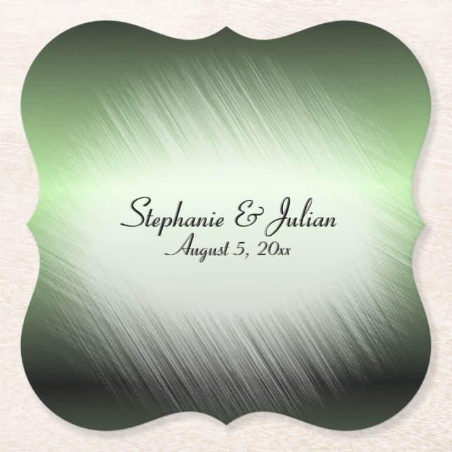 Posavasos De Papel Suite de Boda Apple Green Shine (Anverso)
