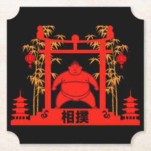 Posavasos De Papel Sumo Wrestler