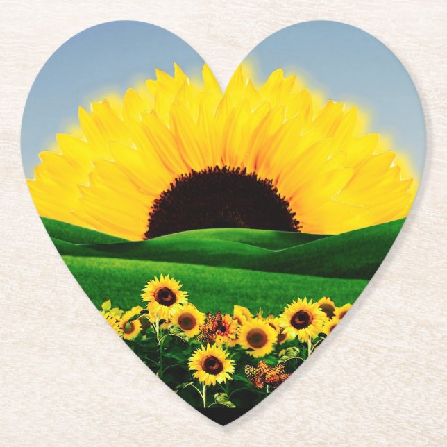 POSAVASOS DE PAPEL SUNFLOWER HILL (Anverso)