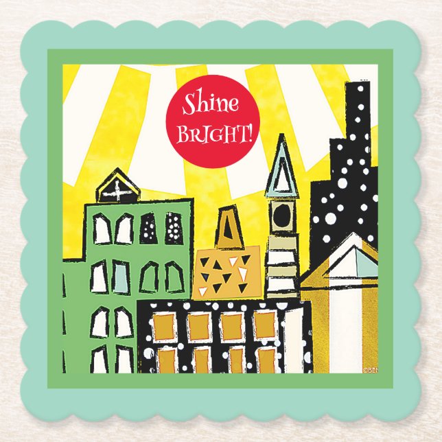 POSAVASOS DE PAPEL SUNSHINE IN THE CITY (Anverso)