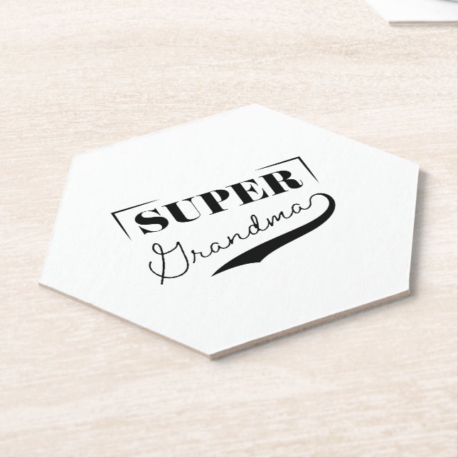 Posavasos De Papel Super Abuela (En perspectiva)