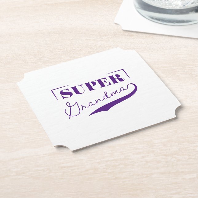 Posavasos De Papel Super Abuela (En perspectiva)