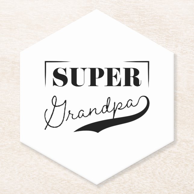 Posavasos De Papel Super Abuelo (Anverso)