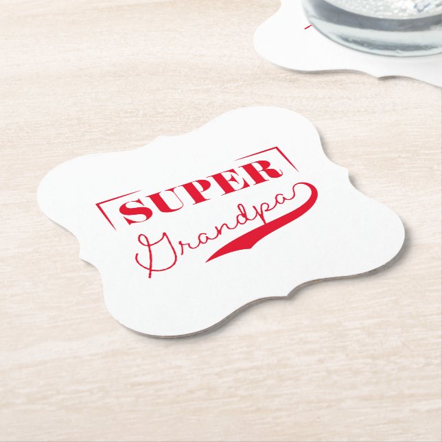 Posavasos De Papel Super Abuelo (En perspectiva)
