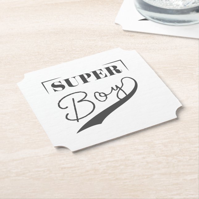 Posavasos De Papel Super Boy (En perspectiva)