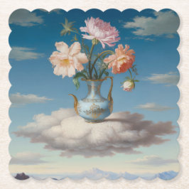 Posavasos De Papel Surreal Painting Flowers Coaster Set