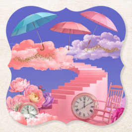 Posavasos De Papel Surrealista conjunto de escoba de soporte de ensue