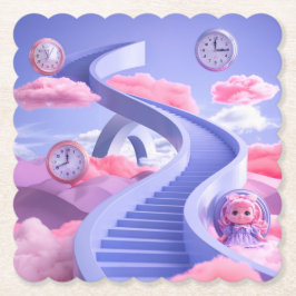 Posavasos De Papel Surrealista Juego de Montañas Paisajeras