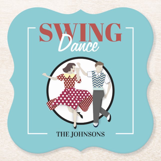 Posavasos De Papel Swing Dance (Anverso)