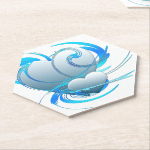 Posavasos De Papel Swirl Hearts