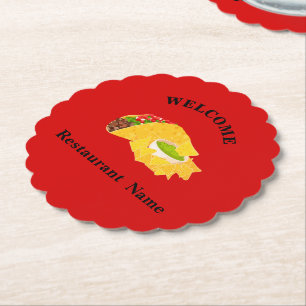 Posavasos De Papel Tácticas de bienvenida de los restaurantes mexican