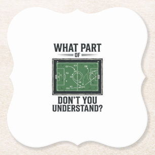 Posavasos De Papel Tácticas Divertidas de Fútbol Camiseta Diseño Vint