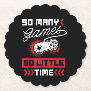 Posavasos De Papel Tantos Videojuegos Tan Poco Tiempo - Juegos & Vide
