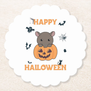 Posavasos De Papel Tapir En Calabaza Cute Tapire Feliz Halloween