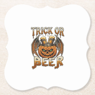 Posavasos De Papel Taza De Truco O Cerveza Calabaza De Halloween Esqu