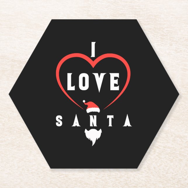 Posavasos De Papel Te Amo Santa Navidades (Anverso)