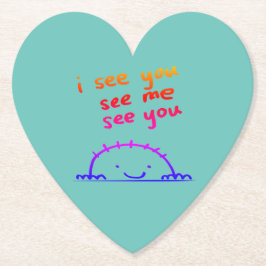 Posavasos De Papel Te veo, me veo, te veo