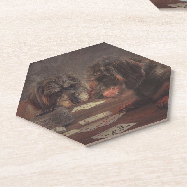 Posavasos De Papel Teckel onderzetters (En perspectiva)
