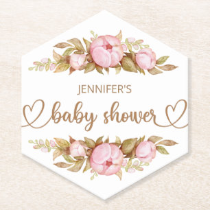 Posavasos De Papel Teddy Bear Baby Bear Baby Shower Floral