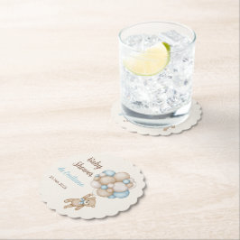 Posavasos De Papel Teddy Bear Baby Shower Boy