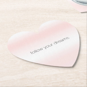 Posavasos De Papel Tejido blanco rosado