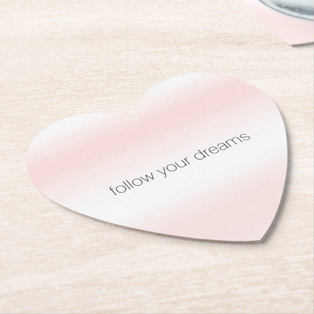 Posavasos De Papel Tejido blanco rosado (En perspectiva)