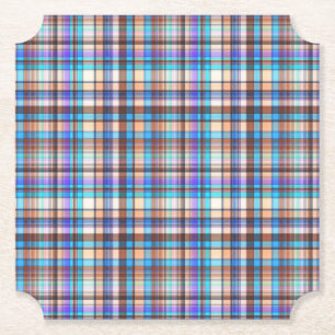 Posavasos De Papel Tela Escocesa Estampado Cuadros Patrón-57688