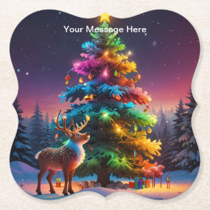 Posavasos De Papel Temporada navideña de invierno de navidades Wonder