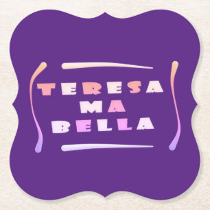 Posavasos De Papel Teresa Bella hizo su tarjeta de colores mezclados