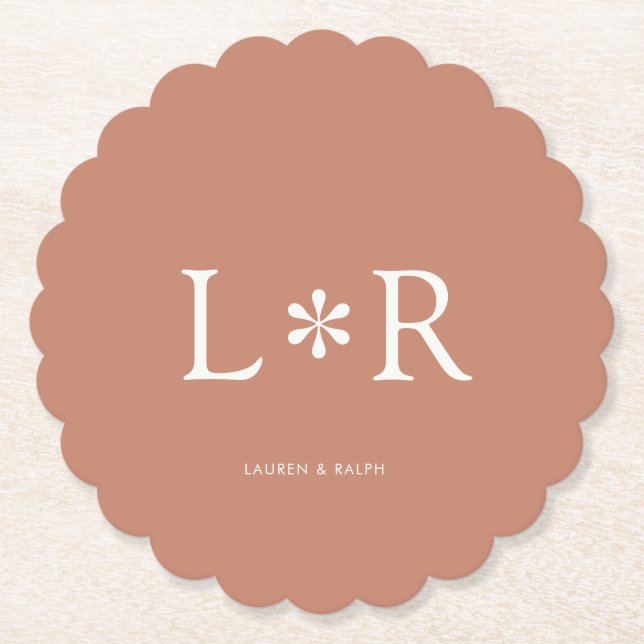 Posavasos De Papel Terracota | Pareja simple de Moda (Anverso)