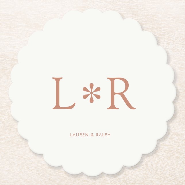 Posavasos De Papel Terracota | Pareja simple de Moda (Anverso)