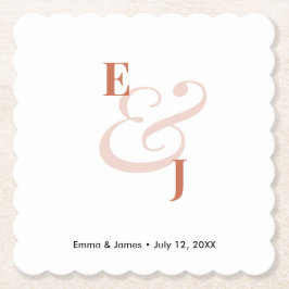 Posavasos De Papel Terracotta Ampersand Boda | Cóctel