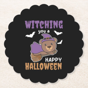 Posavasos De Papel Testigos De Brujas De Oso Te Toman Una Halloween F
