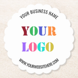 Posavasos De Papel Texto de la empresa de logotipos personalizados de