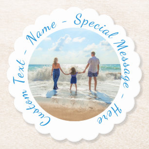 Posavasos De Papel Texto personalizado de la Personalizado del papel