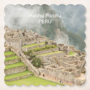 Posavasos De Papel Texto personalizado Perú Machu Picchu