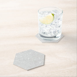 Posavasos De Papel Textura Purpurina plateada Esparkling blanco brill