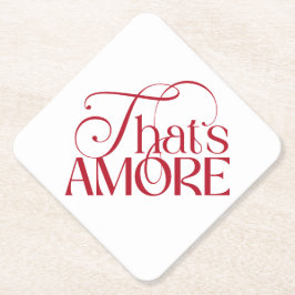 Posavasos De Papel That’s Amore Red script Bridal Shower