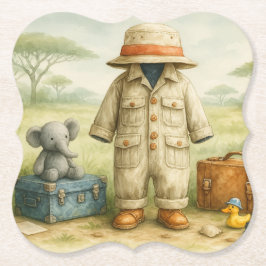 Posavasos De Papel The Little Explorer | Safari Adventure Baby Shower