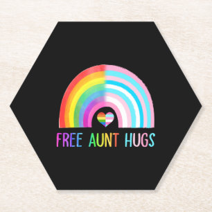 Posavasos De Papel Tía Libre Abraza Orgullo Gay Lgbtq Lgbt Arcoiris