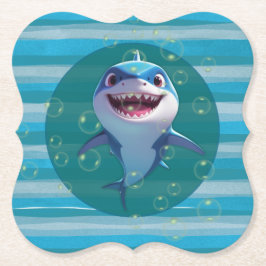 Posavasos De Papel Tiburón Bebé Coasters de Papel
