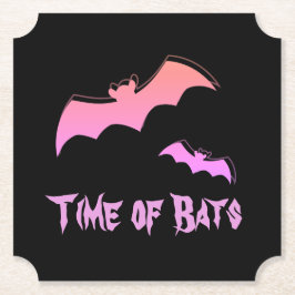 Posavasos De Papel Tiempos de murciélago - Resumen rosa y púrpura de 