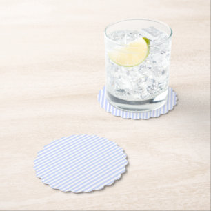 Posavasos De Papel Tierno azul bebé cielo azul pálido y raya blanca