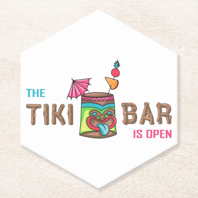 Posavasos De Papel Tiki Bar (Anverso)