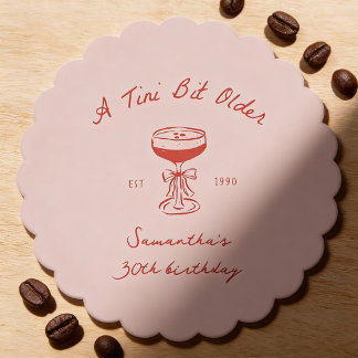 Posavasos De Papel Tini Bit Older Espresso Martini Scribble Birthday