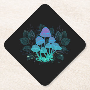 Posavasos De Papel Toadstools en Bushes