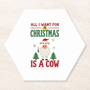 Posavasos De Papel Todo lo que Quiero para Navidad es una Sudadera Fe